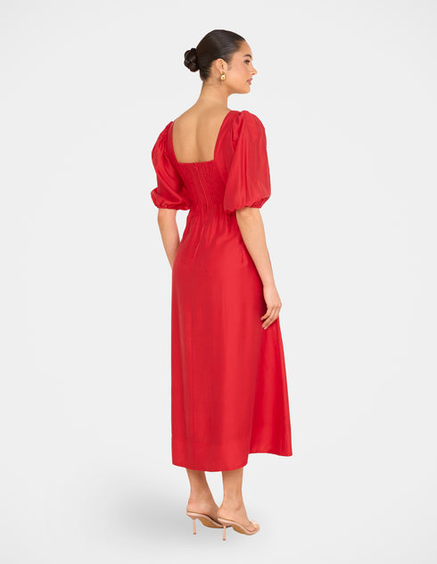 Gemma Puff Sleeve Midi Dress